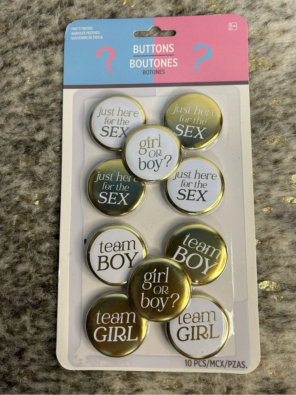 5 for‎ $25🔥Baby Shower Buttons- Set of 10- New